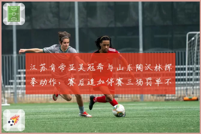 江苏肯帝亚吴冠希与山东陶汉林挥拳动作,赛后追加停赛三场罚单不一